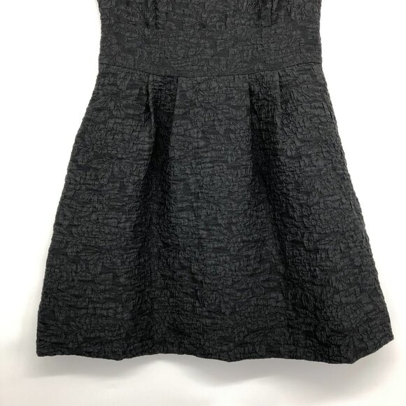 RW&Co Black Jacquard textured sleeveless fit and flare open back dress size 8 - Picture 4 of 15